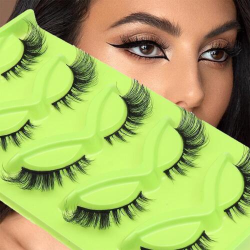 5 Pairs Cat Eye Lashes Faux Mink Eyelashes Winged End Elongated Eye New S2I7 - Foto 14 di 32