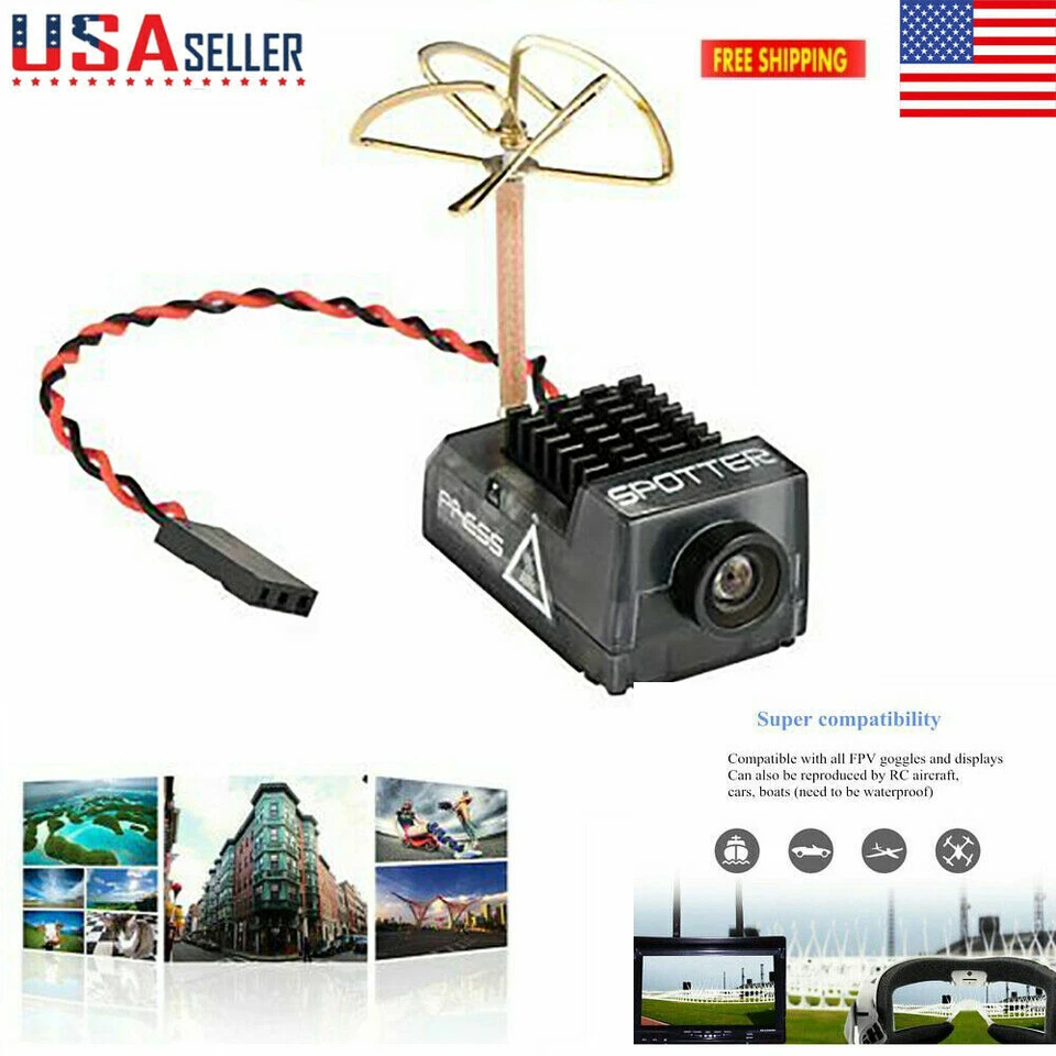 Spotter V2 Micro FPV AIO Camera 5.8G OSD Integrated Mic FOV 170° Transmitter USA - Image 2 of 4