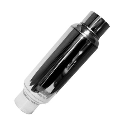 Kooks For Universal 3.5 In Round Muffler 10in Long. Pol SS (Stafford Spec