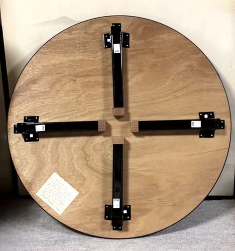 Japanese Vintage Round low table CHABUDAI SHOWA retro Folding type D75cm - Picture 8 of 10