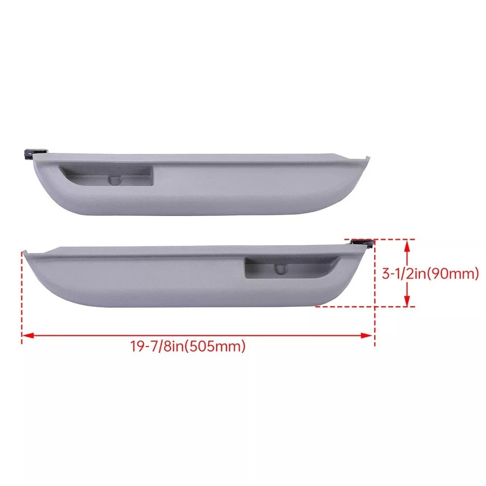 2x Apoyabrazos de puerta delantera para Chevy Blazer C/K1500 C/K2500 1990-1994 GMC Yukon gris Foto 3 de 4