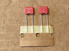 2 New .1 uF 100V Wima MKS Film Capacitors for Stereo Rebuilds 5mm Pitch Qty 