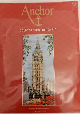 Anchor THE WESTMINSTER CLOCK BIG BEN Counted Cross Stitch Kit New