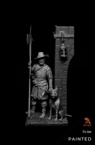 Halberdier with a dog 1:24 Painted Toy Soldier Pre-Sale | Art - Picture 1 of 4