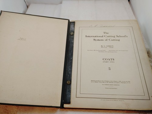 1913 International Cutting School's System of Garment Cutting Coats L Gibson (J1 - Picture 4 of 9
