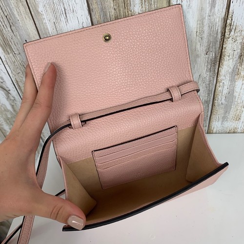 GUCCI Blind For Love Bee Crossbody Bag Pale Pink Blush WOC Wallet Strap RARE - Picture 7 of 11