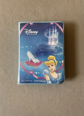 Disney Princess Cinderella 23 Pc Coloring Set (Crayons, Paints ) New In Package!