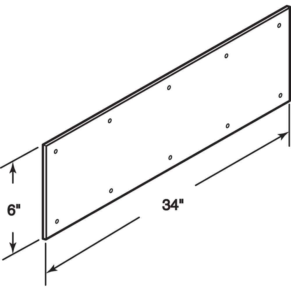 6 In. X 34 In., Aluminum, Door Kick, Polished Brass Plated eBay