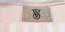 NWT VICTORIA'S SECRET Hiphugger Hipster Pantie SIZE XL White/Pink W/LOGO Bling