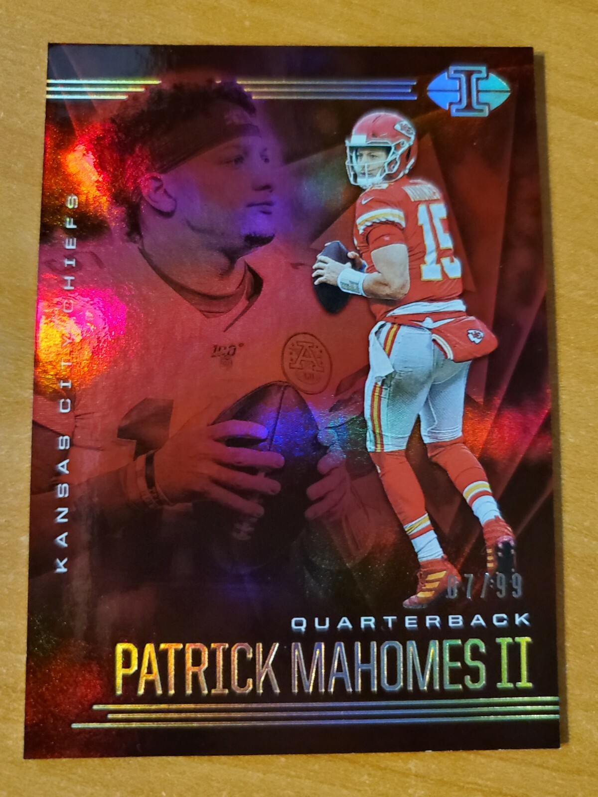2020 Panini Illusions Red Patrick Mahomes Card #2 #07/99