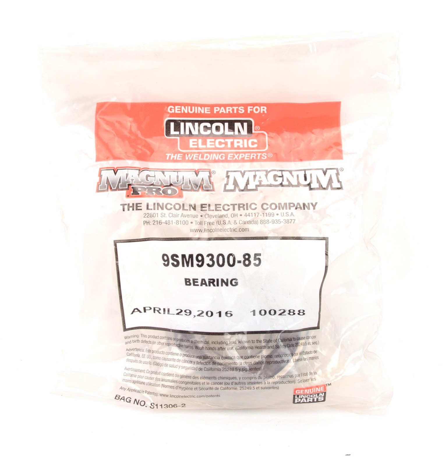 OEM Lincoln Generator Rotor Bearing for Vantage Welders 9SM930085 eBay