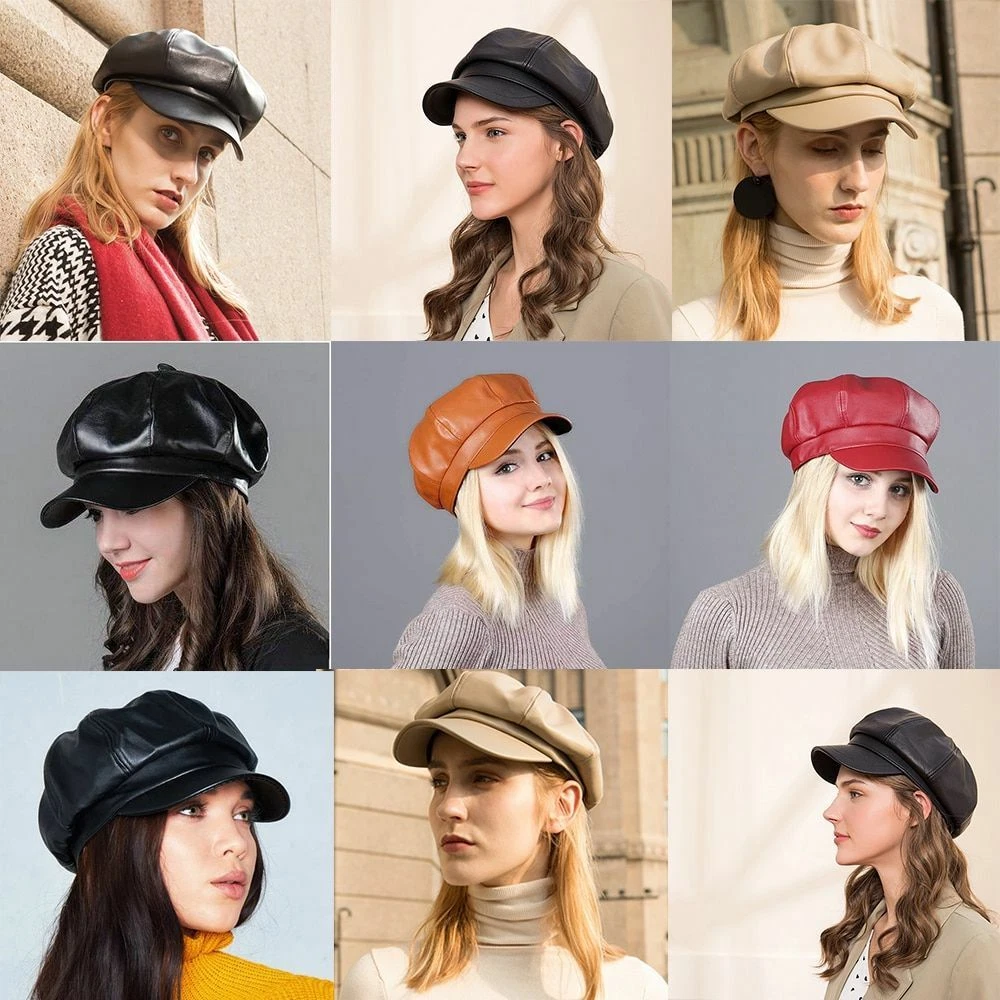 Womens Leather Hats, Leather Hats for Women