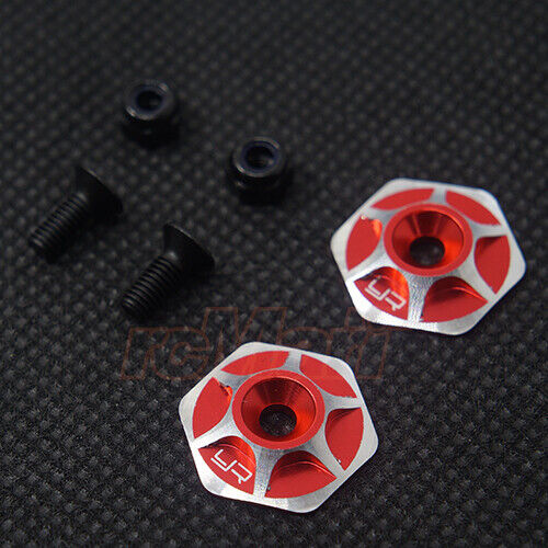 Yeah Racing Aluminum Wing Holder For 1/10 1/8 Off-Road Buggy Truggy 2 pcs Red - Picture 1 of 2