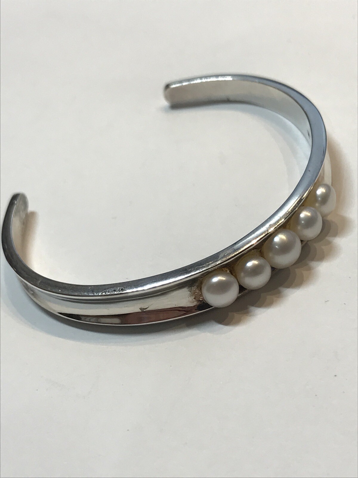 Stunning Sterling Silver Cable Cuff Bracelet Mark… - image 2