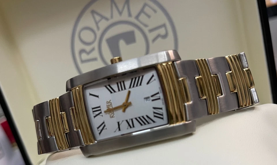 Orologio Da Uomo ROAMER Vetro Zaffiro Acciaio 766927 Bi-color Swiss Made - Immagine 3 di 4