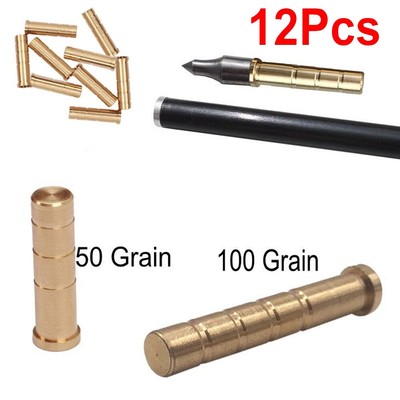 Aluminum Arrow Inserts - ID 6.2mm For Carbon Shafts, 50-200 Pcs, 10 Grains