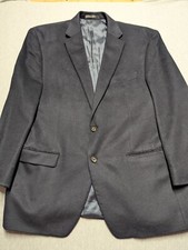 Ralph Lauren Sport Coat Blazer Mens 44R Black WOOL SILK CASHMERE 2 Button