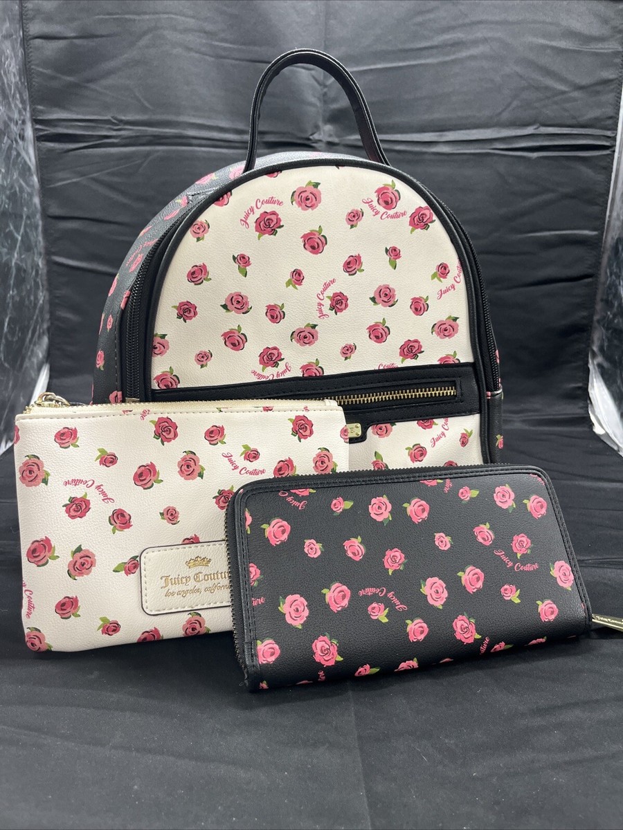 Juicy Couture Black Disty Dusty Rose Promenade Backpack  display picture 2