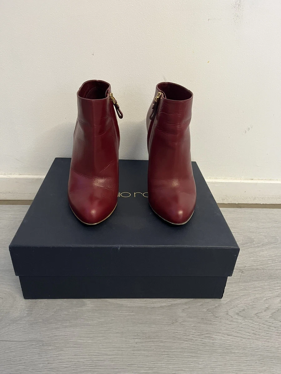 Bottes Cheville Sergio Rossi En Daim Shearling - Taille UK 4.5 (UE 37.5), Couleur Fawn, Occasion Comme Neuve