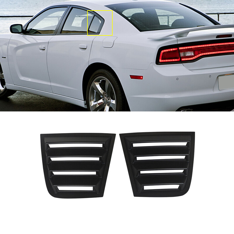 For Dodge Charger 2011-22 Side Window Louvers Air Vent Scoop Shades Cover Blinds
