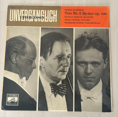 Schallplatte LP Franz Schubert   Trio Nr. 2 Es-Dur op. 100 Aufn. 1935