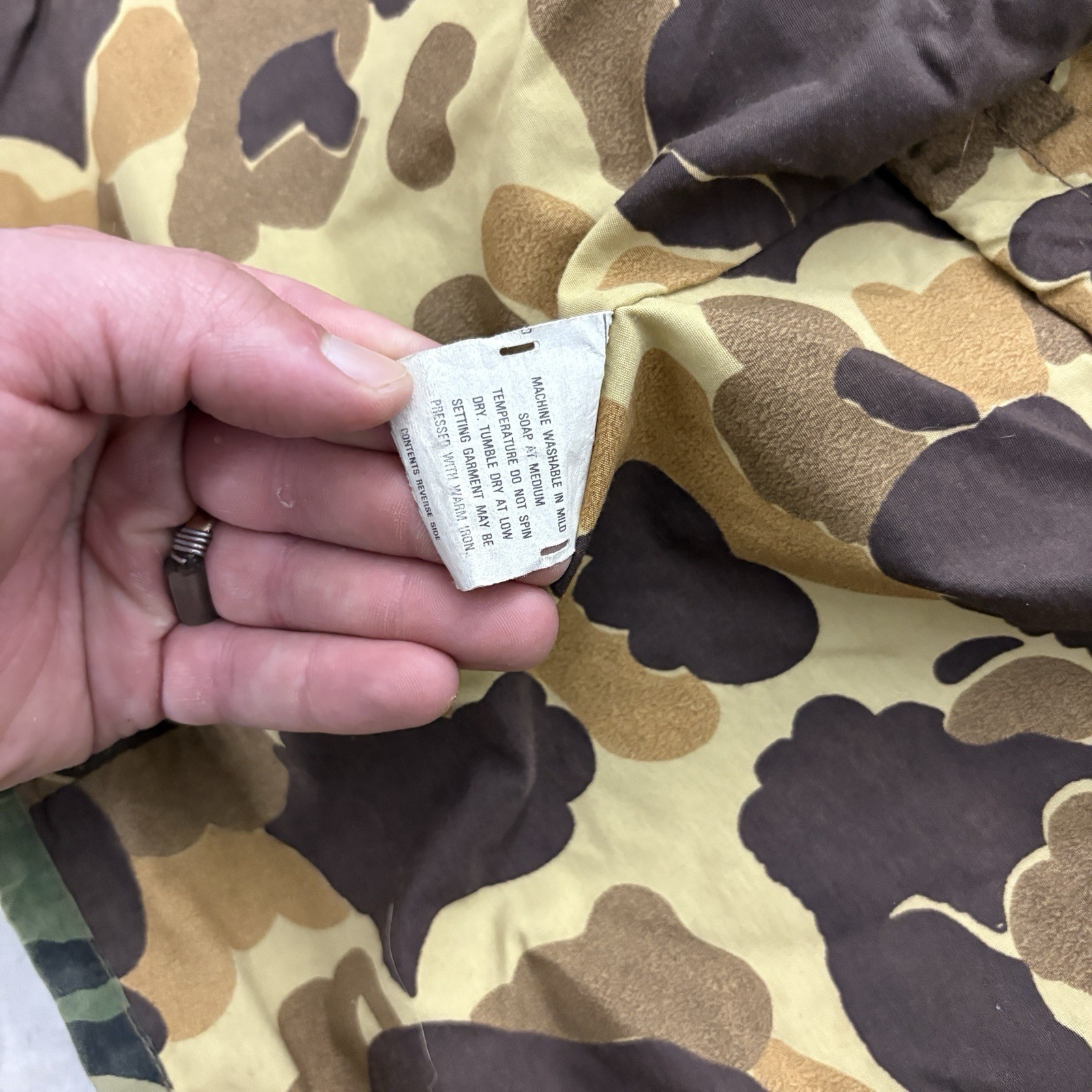 Vintage Rare Columbia Reversible Hunting Jacket Medium Men’s Woodland Duck Camo image 7