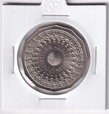 AUSTRALIAN: 1977 50 CENT QUEEN ELIZABETH II SILVER JUBILEE UNC COIN #6259