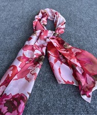 Vince Camuto 18" x 72" Floral Print Oblong Scarf Red