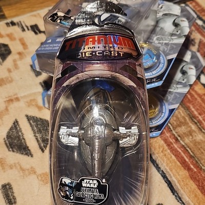 Galoob Star Wars Titanium Die-Cast Boba Fett Slave I Vehicle 2006