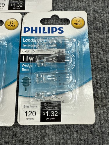 Philips Landscape Lightbulbs Lot Of 3 Pkgs 11 —Watt-T5-12 Volt - Picture 4 of 9