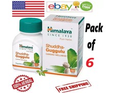 6X SHUDDHA GUGGULU Himalaya 60 Tabs Each With Long Expiry  Free Shipping