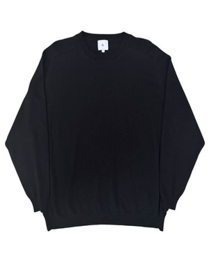 G Label by Goop GWYN Black Cashmere Oversized Crew Neck Sweater