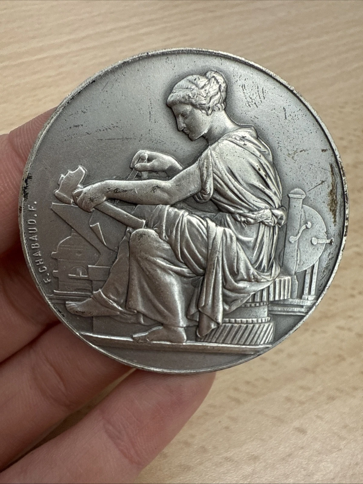 Médaille Chantier / Chambre Des Commerces Par F Chabaud F En Bronze