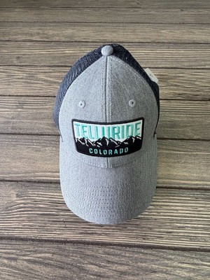 Telluride Colorado Camp David Mesh Trucker Hat Gray & Black Adjustable Snapback