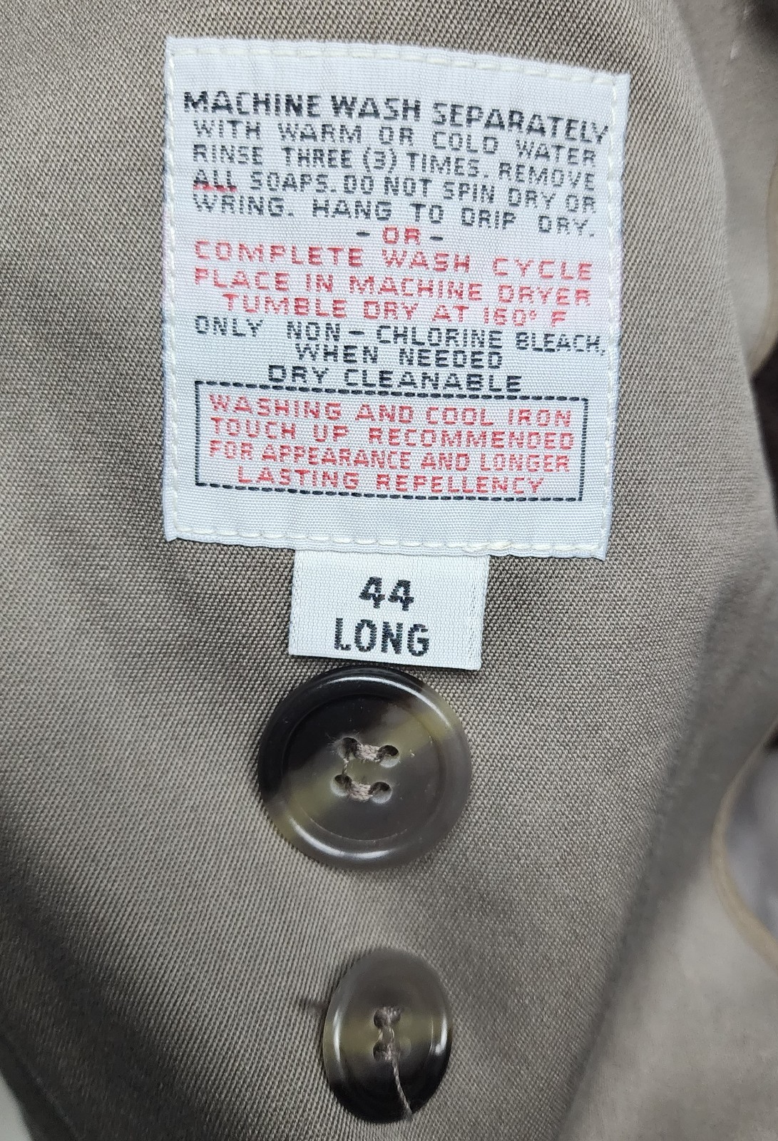 Vintage London Fog Towne Trench Coat Mens 44 Long Double Breasted Liner Belted