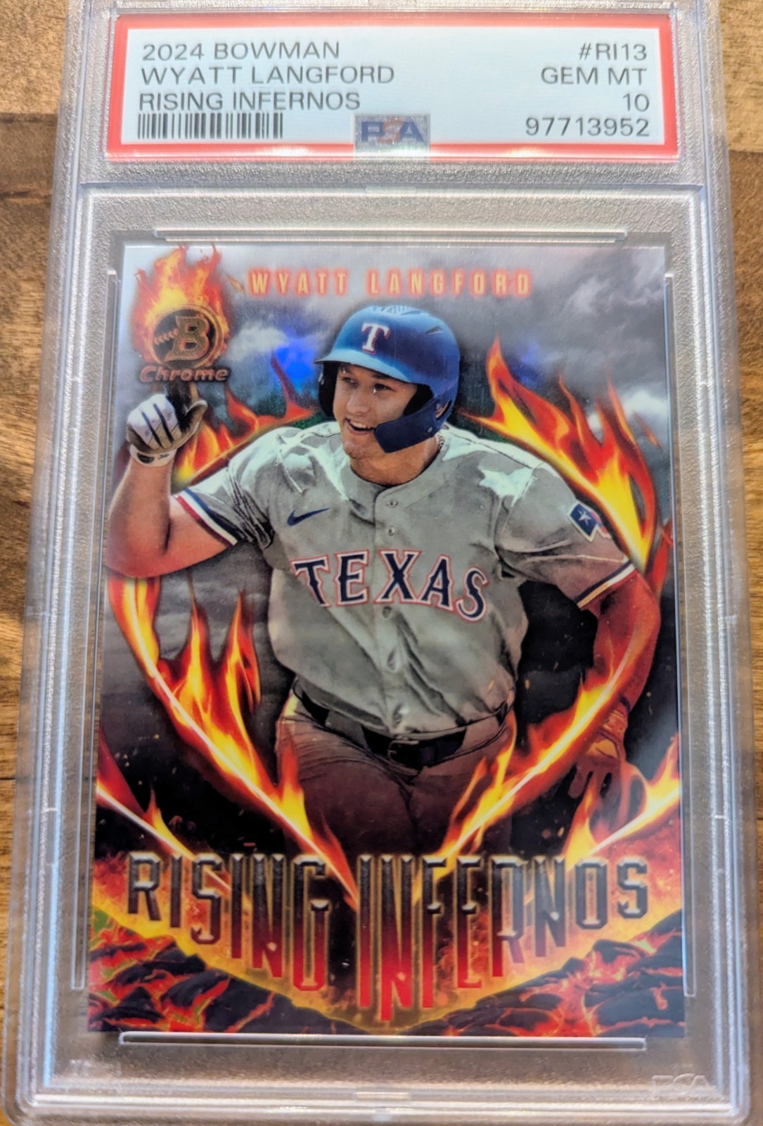 2024 Bowman Rising Infernos Wyatt Langford PSA Gem 10