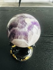  Natural dreamy amethyst Quartz Sphere Quarzt Crystal Ball reiki 66 mm 370g