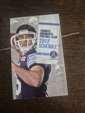 2012 Toronto Argonauts CFL Pocket Schedule