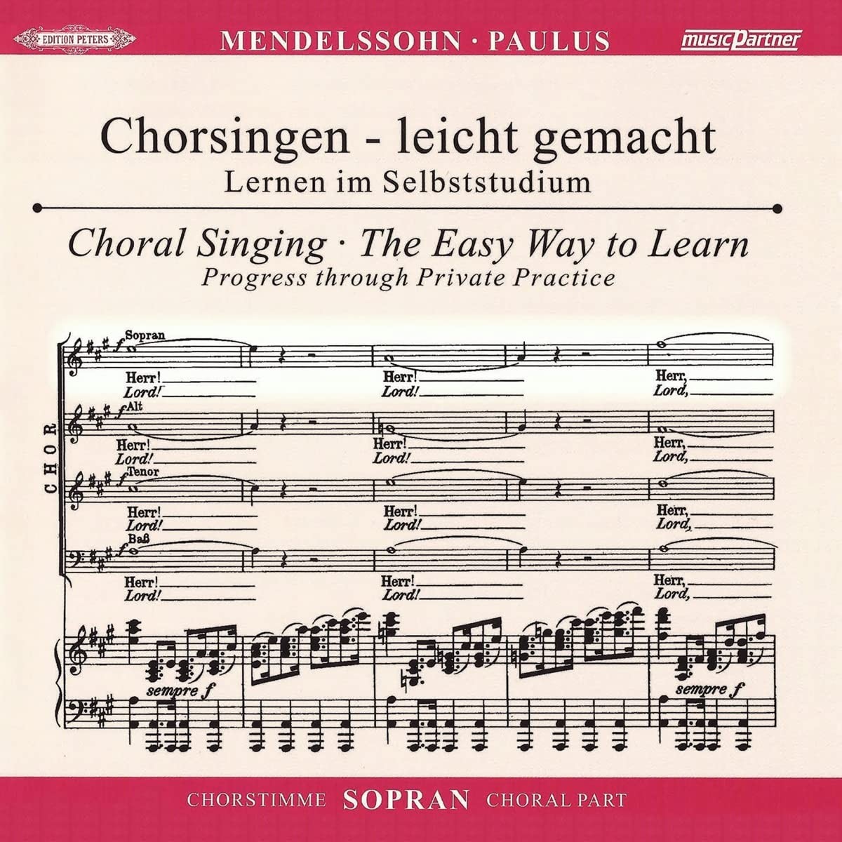 Chorstimme Sopran Paulus (CD)