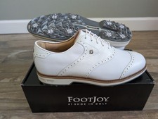 NEW Footjoy Dryjoys Premiere Wilcox Mens Golf Shoes White 54322 11.5W