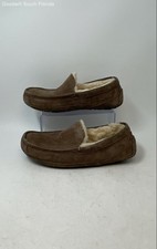 UGG Mens Ascot 5775 Brown Suede Low Top Slip-On Moccasin Slippers Size 11