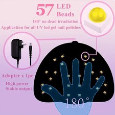 256W High-Power UV LED Nail Lamp With 4 Timer Settings, Automatic Sensor  Smart