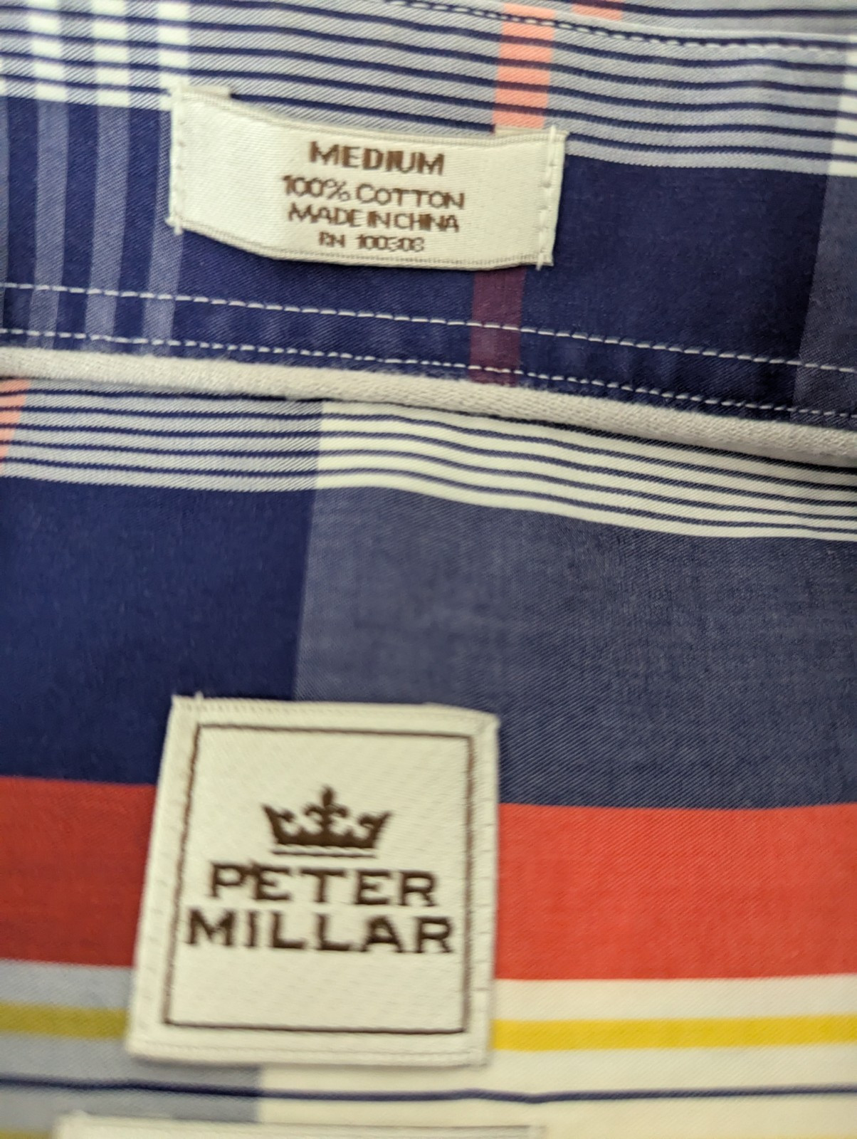 Peter Millar Weekender Finish Button Up Mens Larg… - image 10