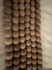 3 Strands 6 Ft Long 18 ft  1 inch Wooden Bead Garland. modern farmhouse NEW