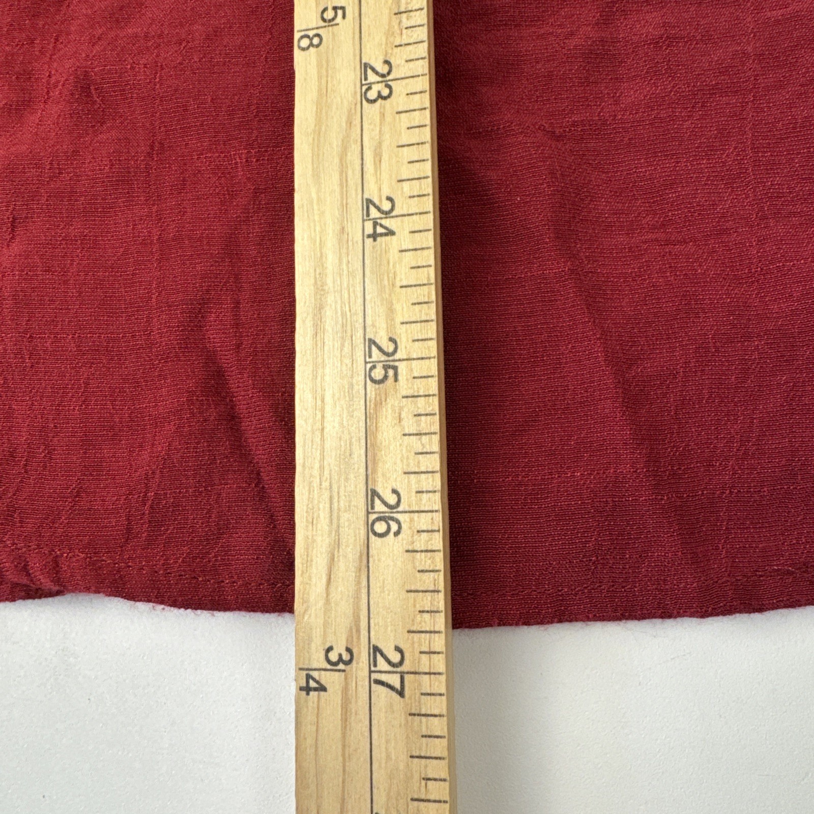 Notations Blouse Women's Medium Burgundy Roll Tab Sleeves Pockets Semi Sheer