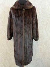 Vintage Dark Brown Mink Fur Coat Women’s Genuine Mink Long Luxury Real Fur Coat