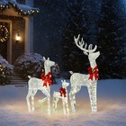Yescom 3-Piece 5FT Christmas Reindeer Family with Silver LEDs for Home Decor — photo 8