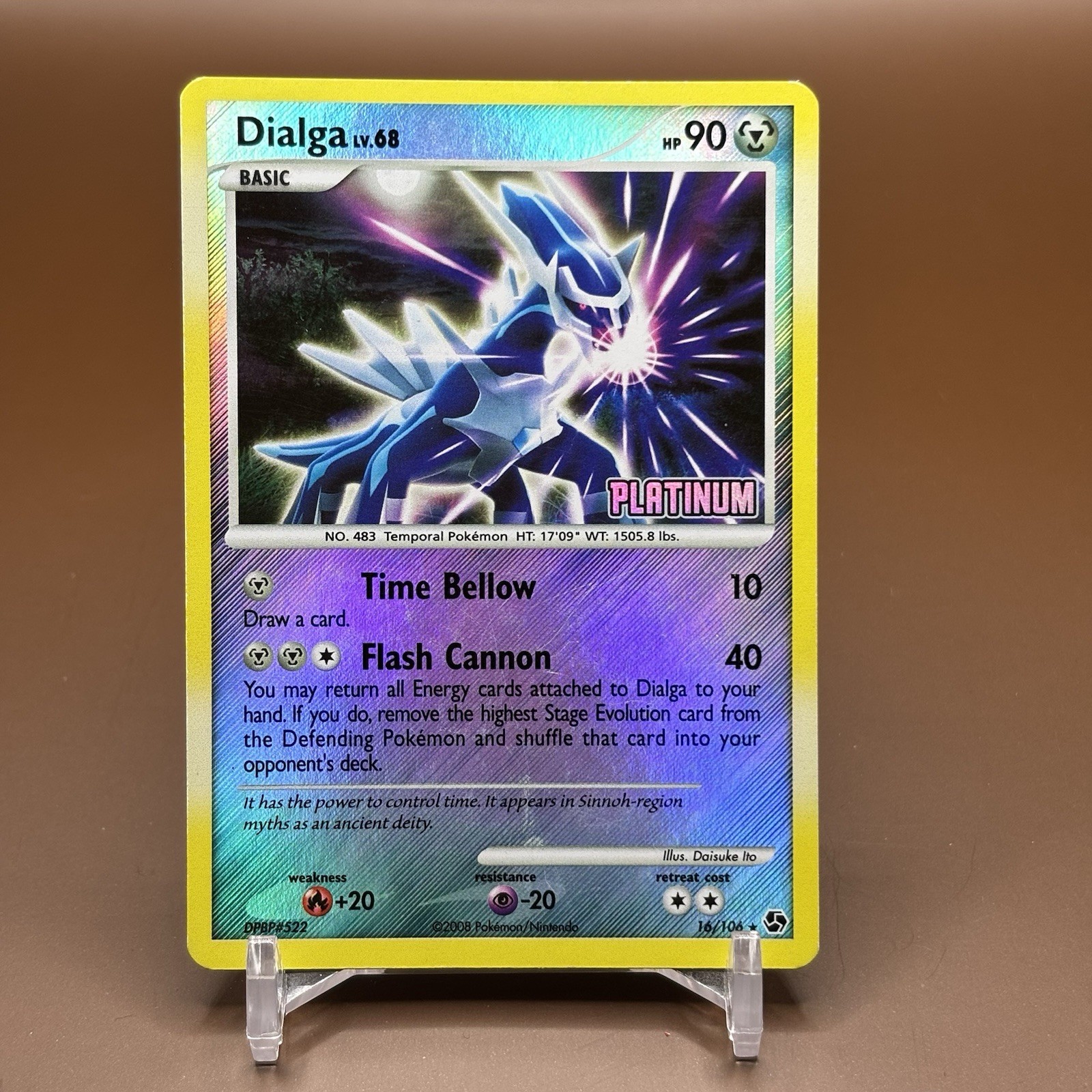Dialga - Reverse Holo 16/106 STAMPED Platinum Burger King Promo MP