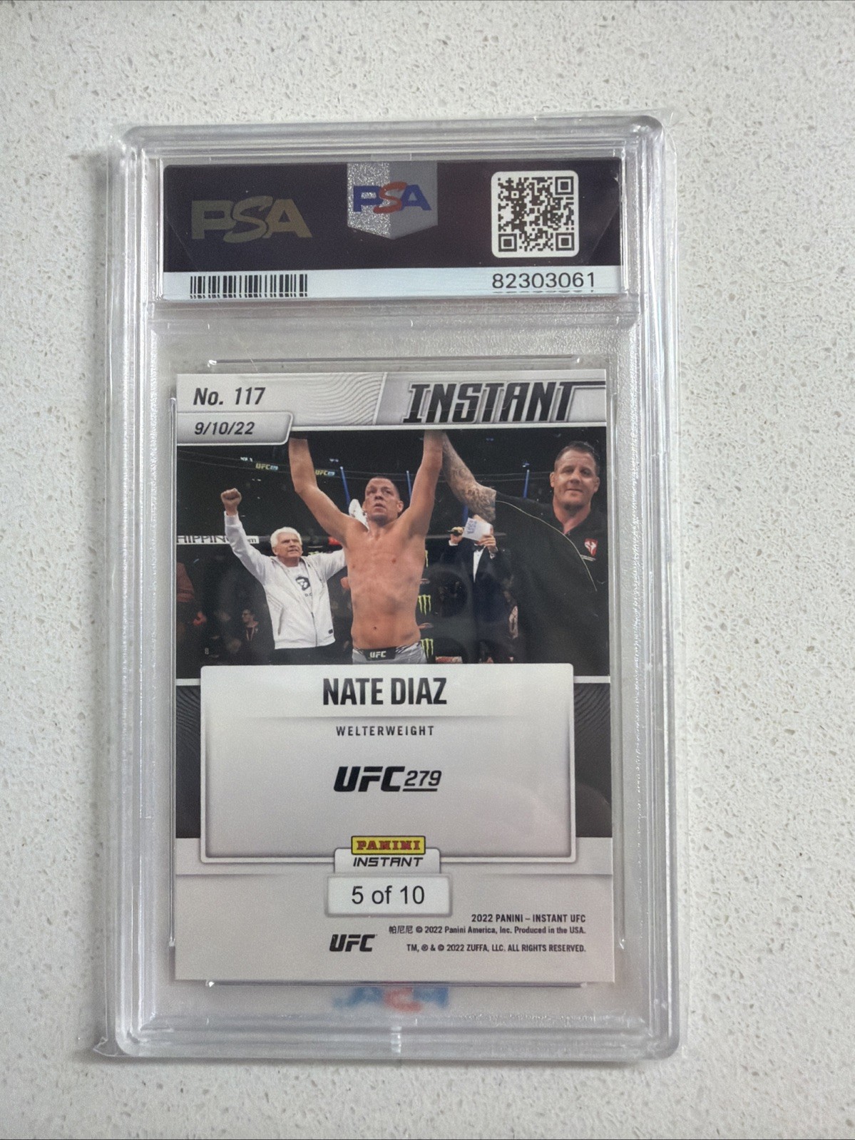 2022 Panini Instant UFC Nate Diaz Autograph - Orange /10 PSA 10 POP 1š„ view 2