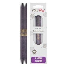 KnitPro J  Adore Cubics Double Pointed Needles 8" 20cm  US Size 6 4mm 